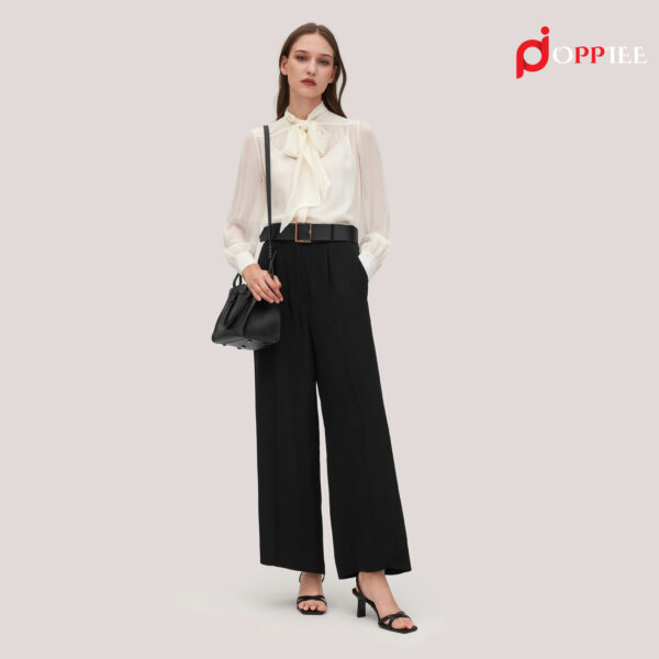 Womens Silk Pants 30 Momme Work Causal Pants - Image 2